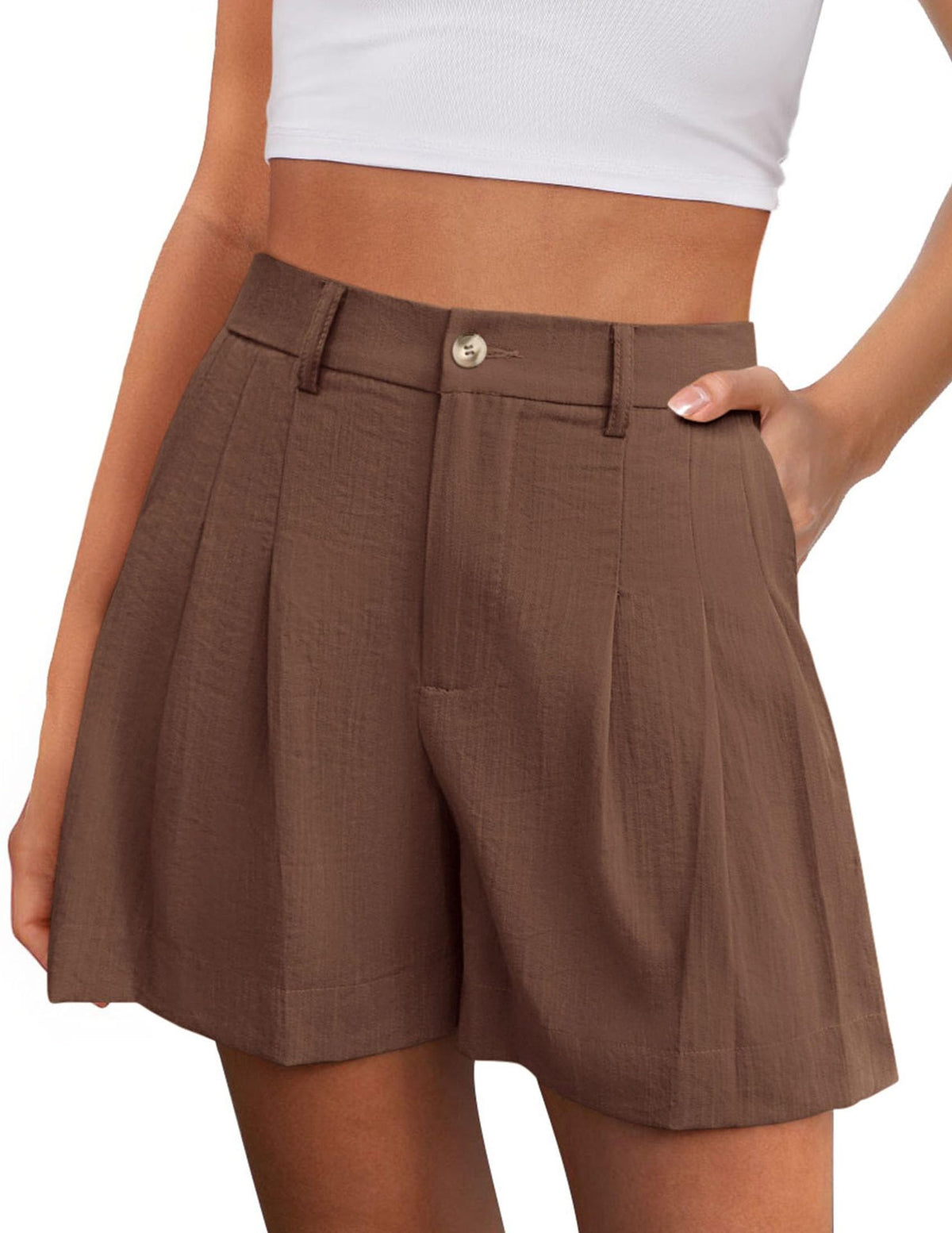 Urban-style Chic Womens High-waisted Casual Shorts