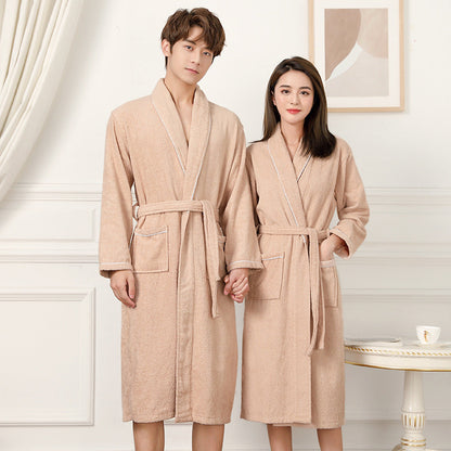 Towel Material Bathrobe Men&