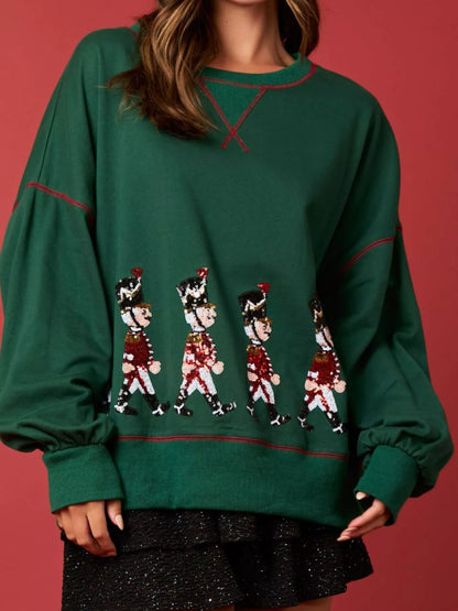 Christmas Marching Band Sequin Sweatshirt