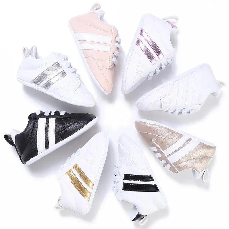 Baby Shoes Classical Sport Soft Sole PU Leather Multi-Color Crib Baby Moccasins Casual Sneakers