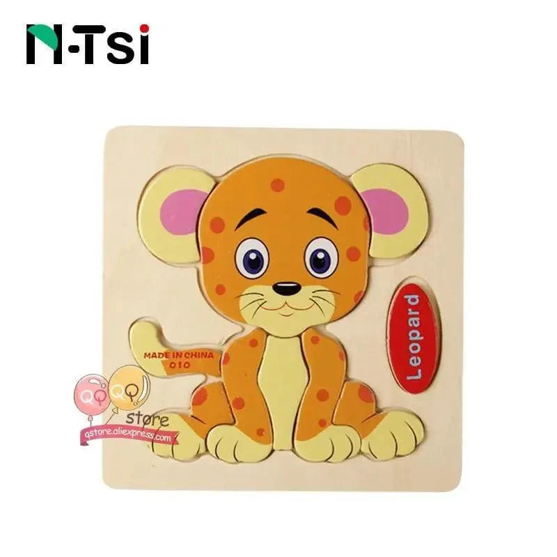 Baby Wooden Puzzle Toys for Toddlers Developing Educational Kids Toys For Children Game Cartoon Animal Gift 3 Years