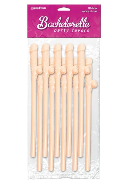 Bachelorette Glow in the Dark Dicky Sipping Straws