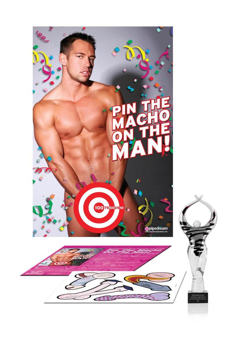 Pin the Macho on the Man Bachelorette Party Game