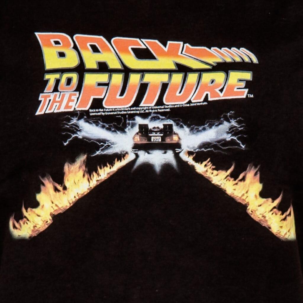 Back to the Future Flames Juniors T-shirt