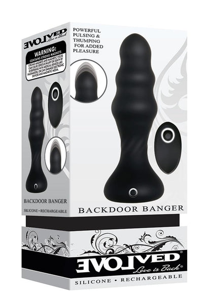 Evolved Backdoor Banger Silicone Rechargeable Anal Vibrator