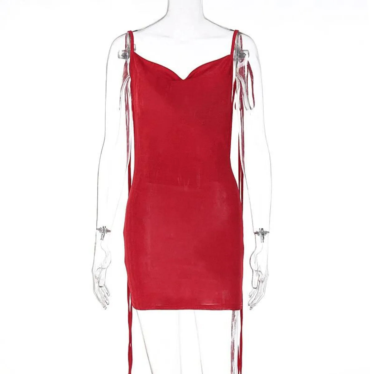 Lace Up Backless Dress