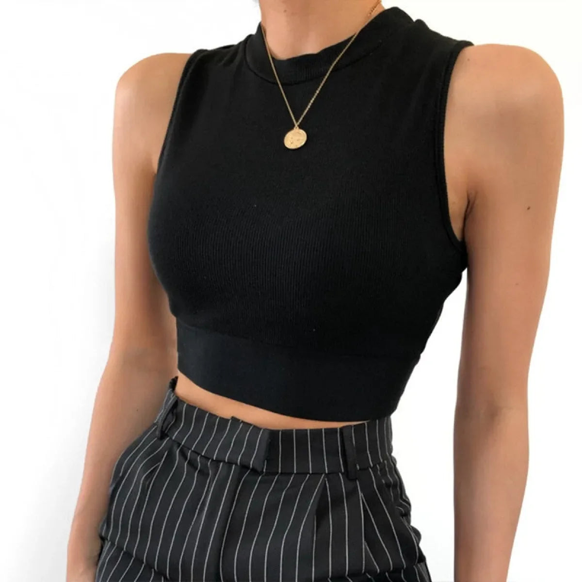 Casual Backless Streetwear Tops