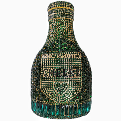 Champagne Bottle Rhinestone Evening Clutch Women&