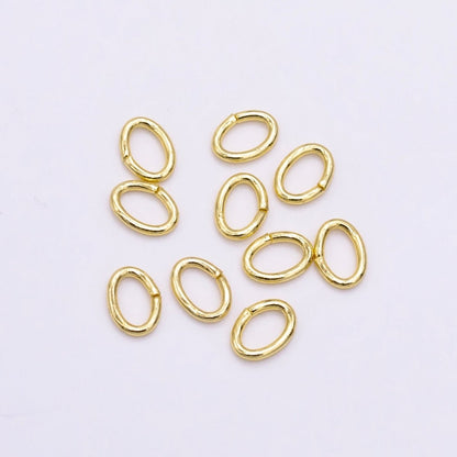 24K Gold Filled Oblong Oval Jump Ring Findings For Jewelry Making | Z853