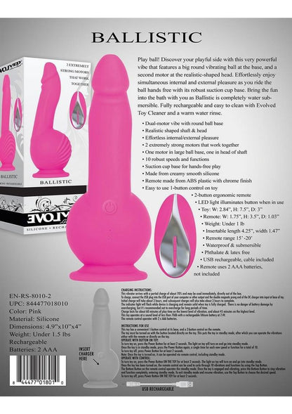 Ballistic Silicone Rechargeable Remote Control Vibrators