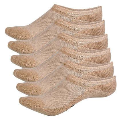 Invisible No Show Bamboo Rayon Socks - 3 Pair and 6 Pair Packs Available