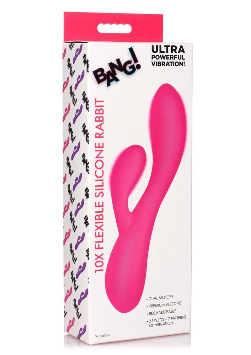Bang! 10x Flexible Rechargeable Silicone Rabbit Vibrators