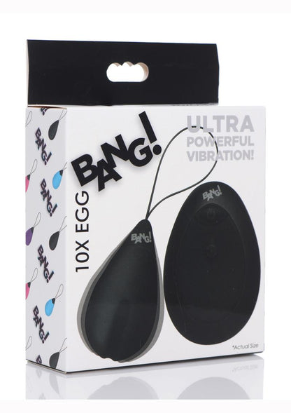 Bang! 10x Rechargeable Silicone Vibrating Egg With Remote Control
