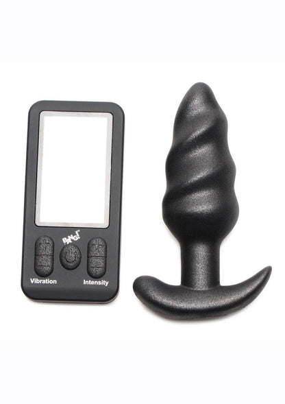 Bang! 25X Rechargeable Swirl Butt Plug with Remote Control
