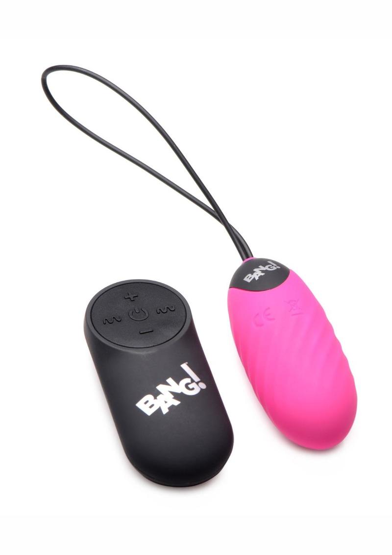 Bang! 28X Swirl Silicone Egg With Remote Control Vibrators