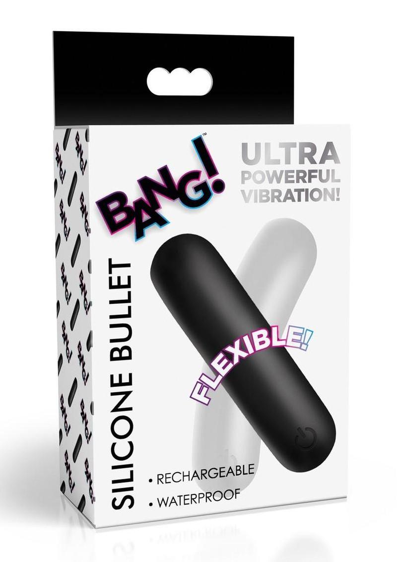 Bang! Flexible Rechargeable Silicone Bullet - Black