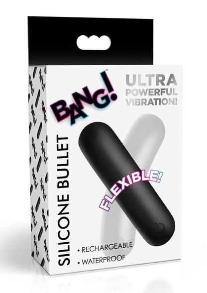 Bang! Flexible Rechargeable Silicone Bullet - Black