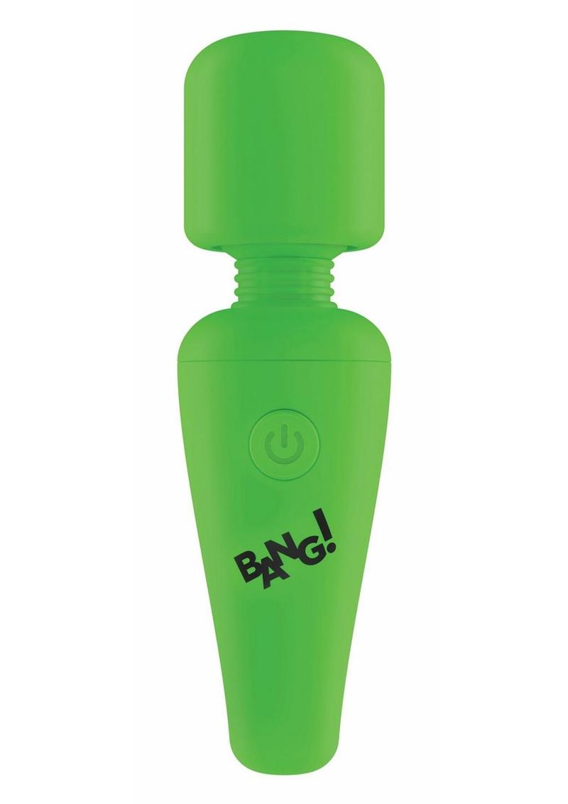 Bang! Glow in the Dark Mini Wand Rechargeable Silicone Vibrator
