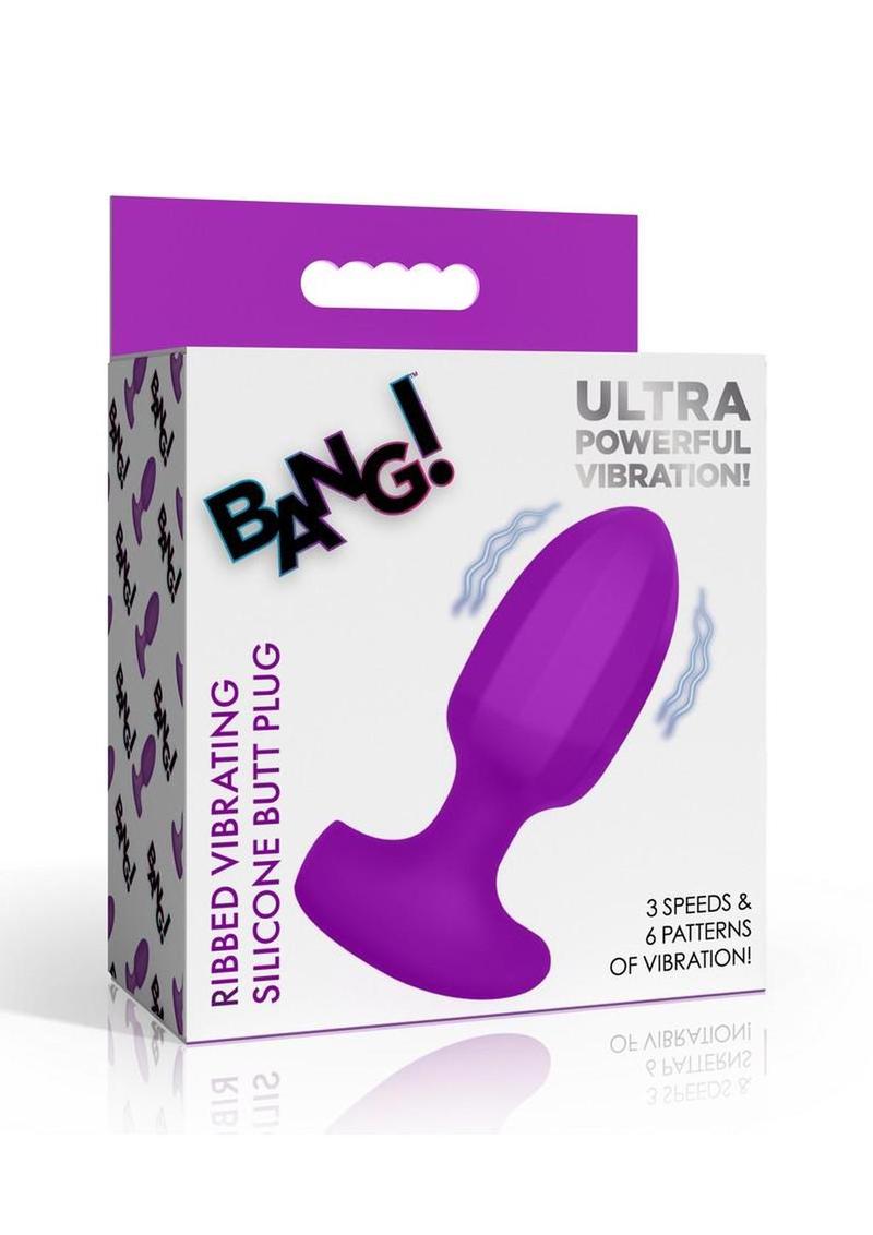 Bang Ribbed Vibrating Butt Plug