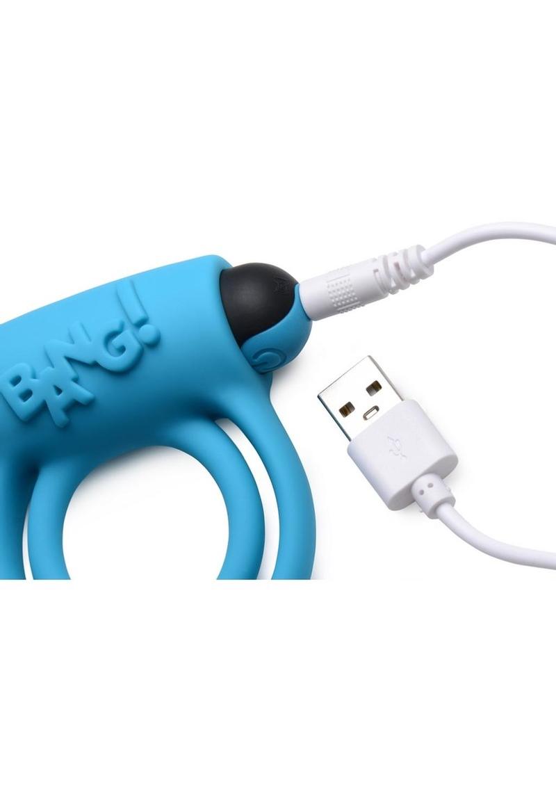 Bang! Rechargeable Cock Ring and Bullet With Remote Control