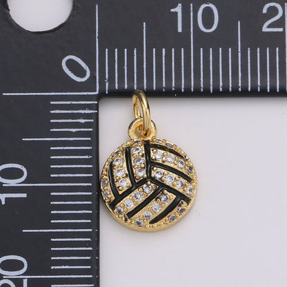 Basketball Gold Filled Charm Gold / Silver - D729-D-730