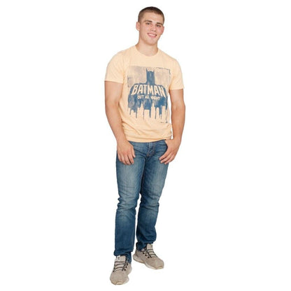 Batman Out All Night Beach Peach Adult Tee
