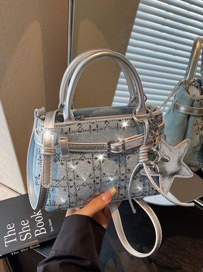 Texture Star Charm Crossbody Bag