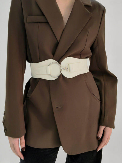 PU Elastic Wide Belt for Comfortable Fashion Fit