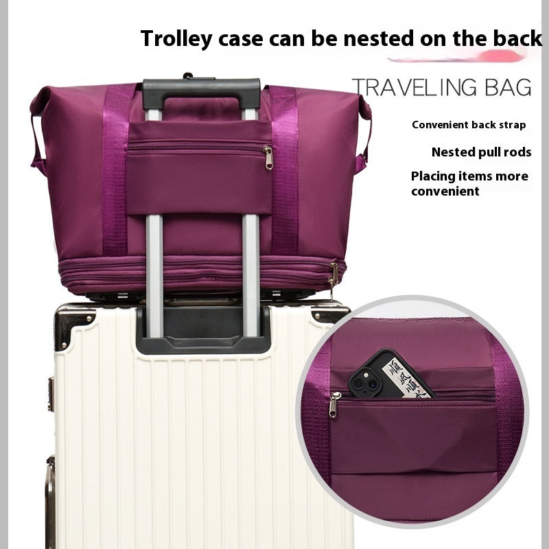 Double-Layer Travel Bag with Wet/Dry Separation, Lightweight Maternity Package