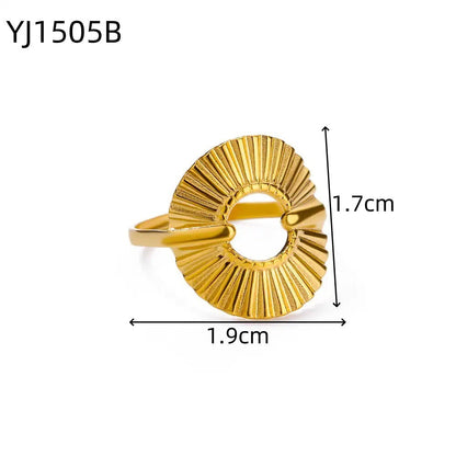 Irregular Geometric Stainless Steel Ring