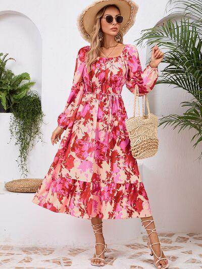Stylish Printed Long Sleeve Midi Dress for All Occasions