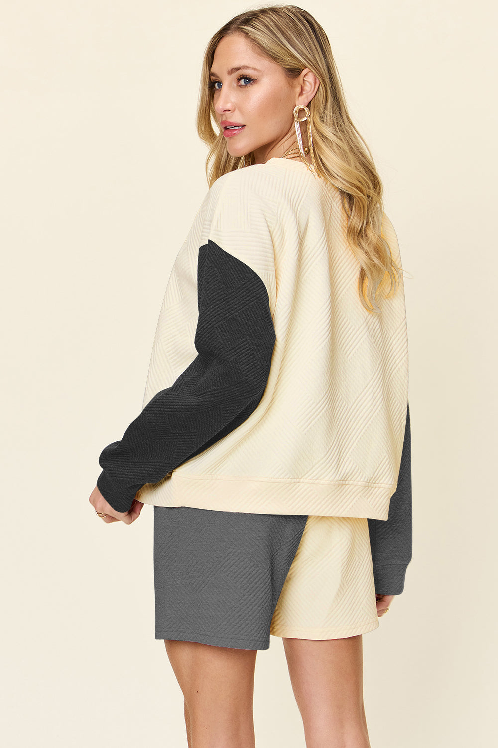Oversized Tee &amp; Shorts Set with Pockets