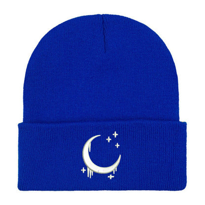 Amazon Embroidered Knitted Hat With Moon And Stars Design AutumnWinter Wool Hat