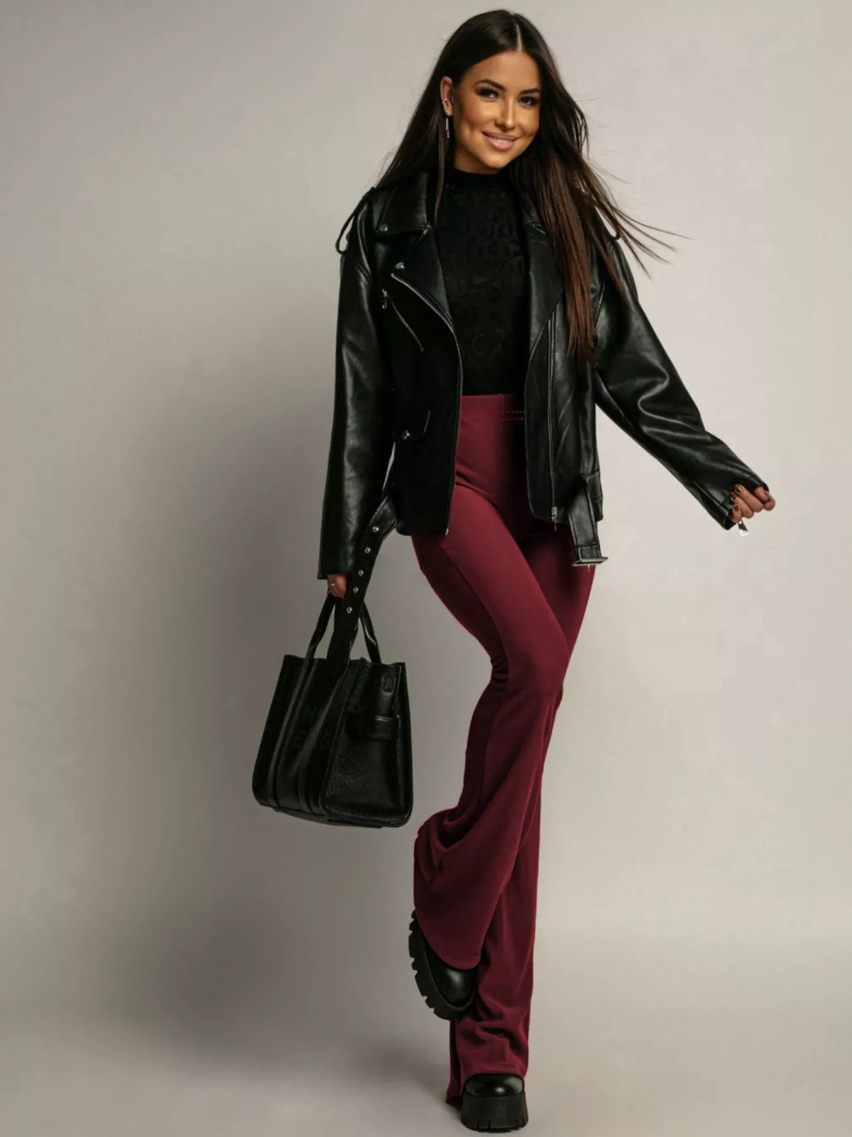 High-Waisted Flared Pants
