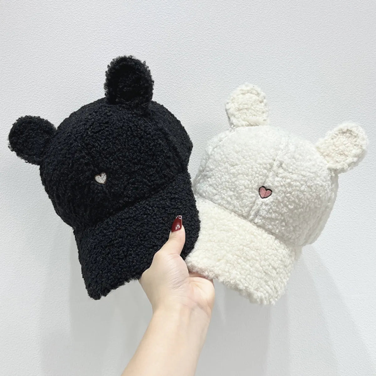 Cute Fluffy Bear Ears Winter Hat