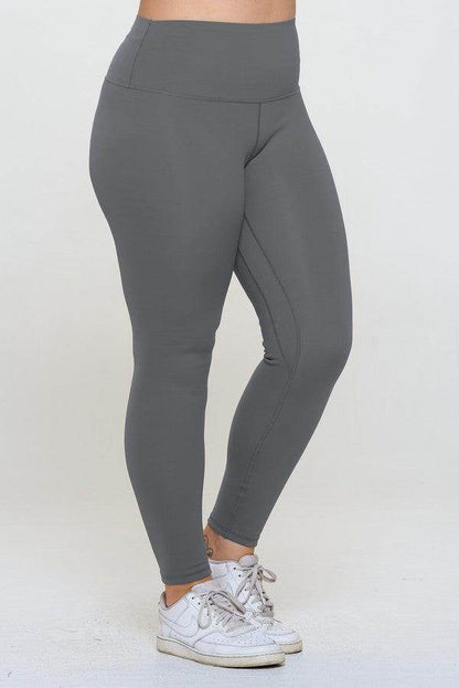 Yelete Full Size Fleece Lined High Waisted Leggings for Warmth