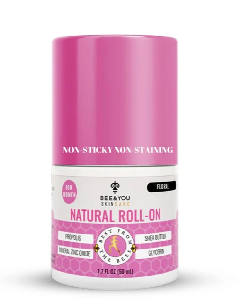 Bee &amp; You Natural Roll-On Deodorant for Women, Floral, 1.7 oz