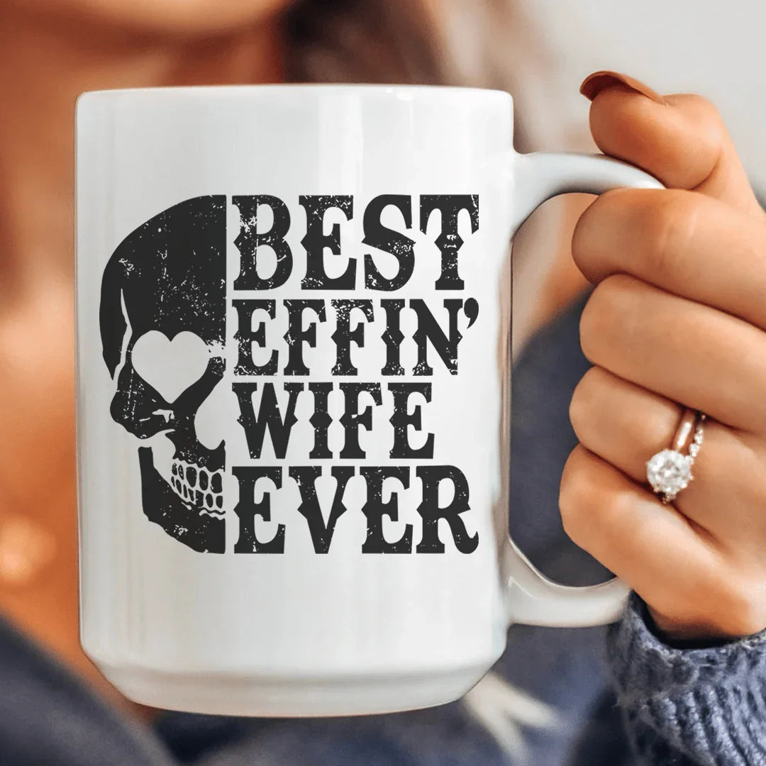 Best Wife Ever Skull Ceramic Mug 15 oz
