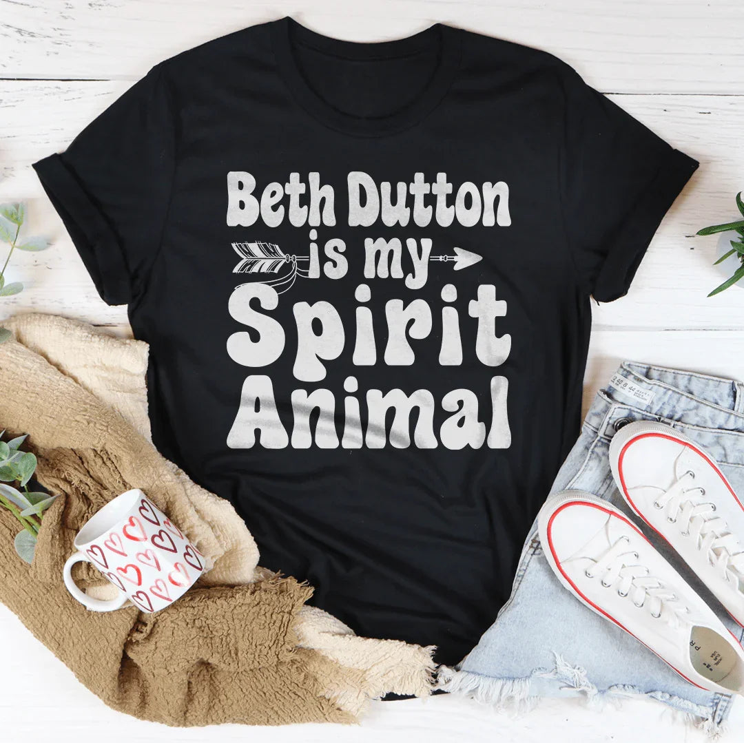 Country TV Fan Crewneck Tee – "Beth Dutton Is My Spirit Animal"