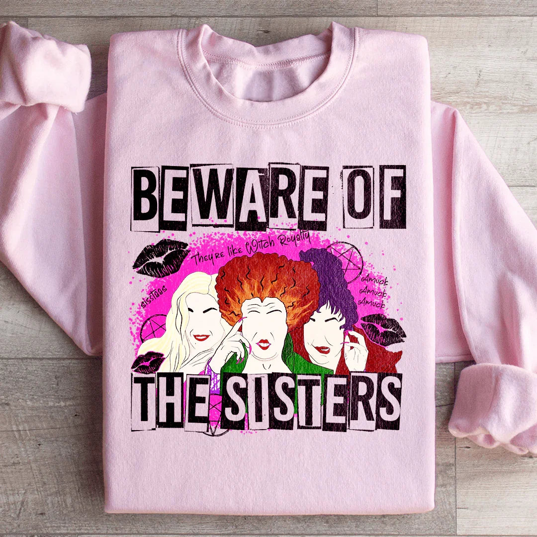 Pop Art Halloween Graphic Fleece – \"Beware Of The Sisters\"