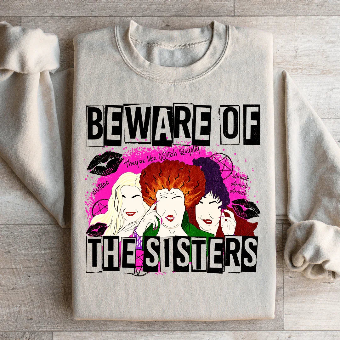 Pop Art Halloween Graphic Fleece – \"Beware Of The Sisters\"