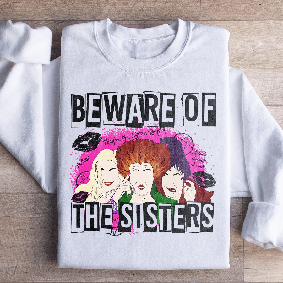 Pop Art Halloween Graphic Fleece – \"Beware Of The Sisters\"