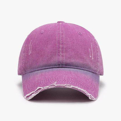 Distressed Washed Adjustable Baseball Cap for All Seasons