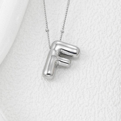 Copper Bubble Letter Pendant Necklace for Stylish Charm