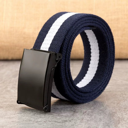 Snap-Clasp Canvas Mens Candy-Colored Belt