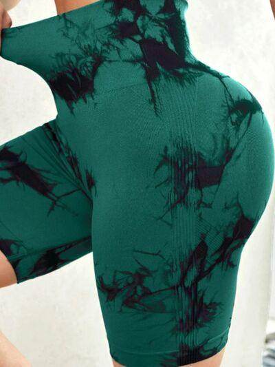 Tie-Dye High Waist Active Shorts for Women Workout Gear
