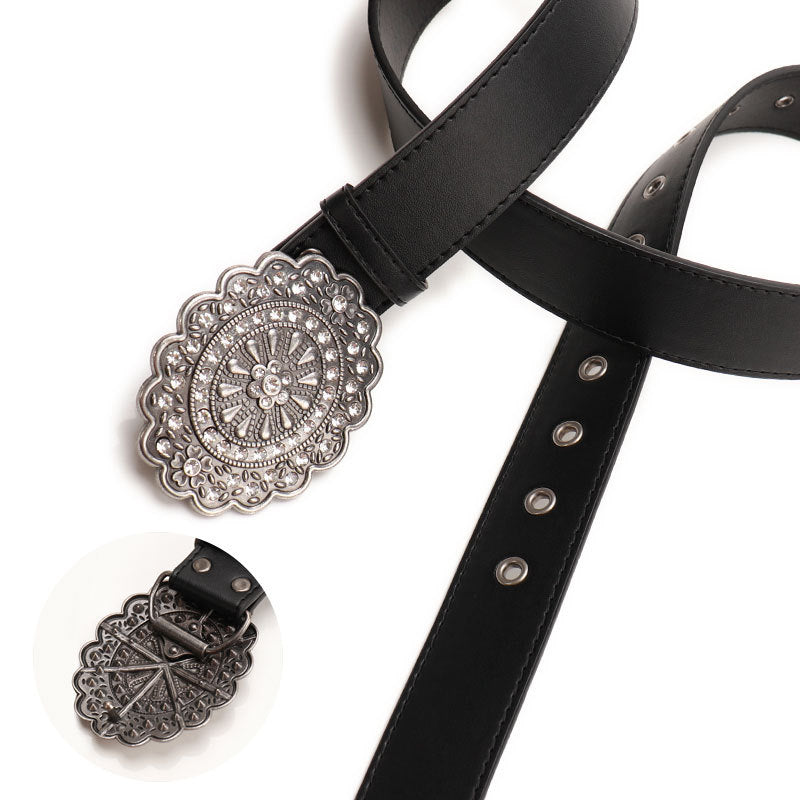Retro Gem Black Belt Women&
