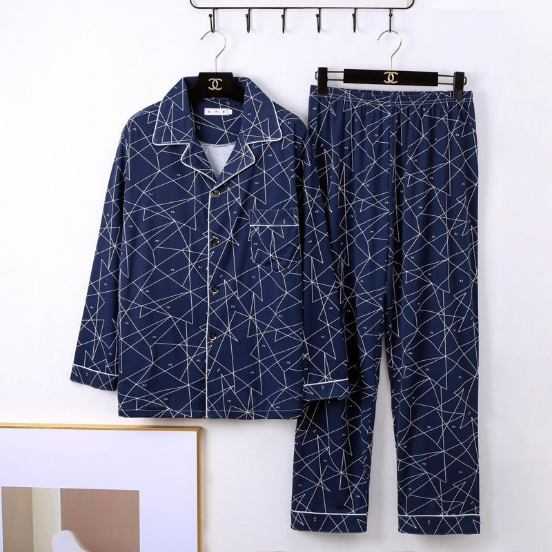 Mens Minimalist Long Sleeve Loungewear Pajamas