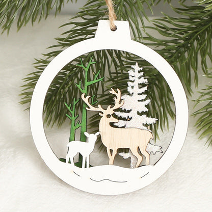 Creative Christmas Wooden Pendant