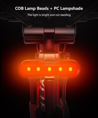 Bicycle Lights Waterproof Riding Rear Light Usb Rechargeable Mountain Bike Headlight Cycling Light Tail-Lamp Bright Bicycle Rear Cycling Safety Flashlight